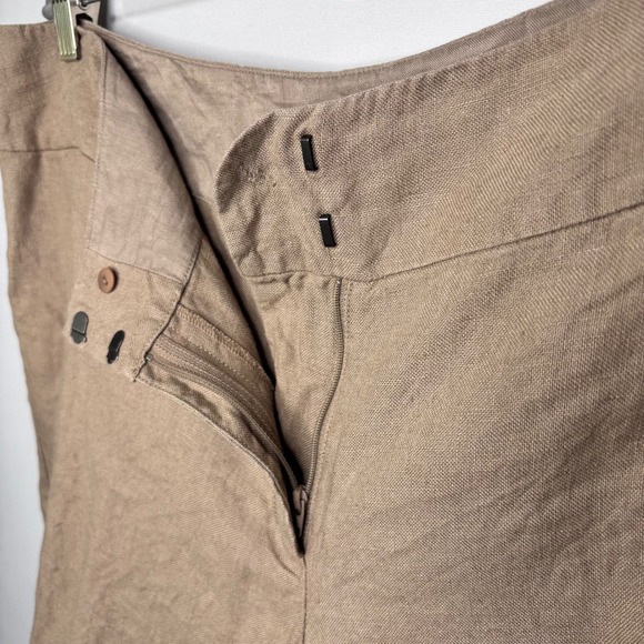 Eileen Fisher Linen Shorts Womens Size 18 Tan Beige Casual Lightweight - Picture 4 of 8